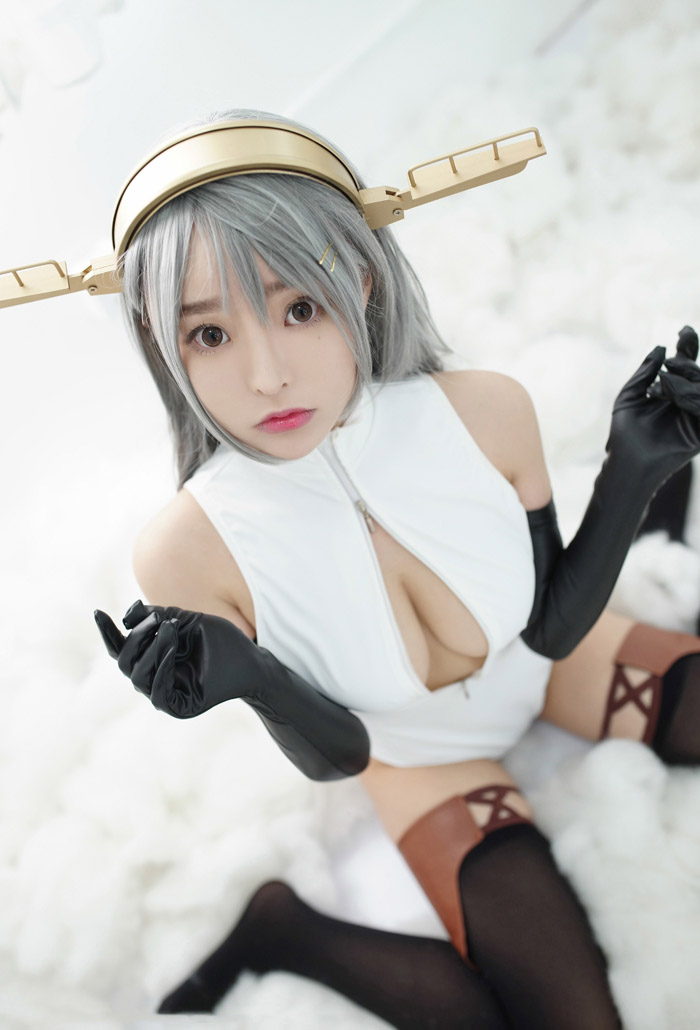 舰娘cosplay柳侑绮大胆开胸泳衣版(2)