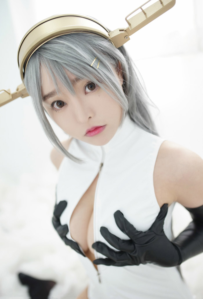 舰娘cosplay柳侑绮大胆开胸泳衣版(3)