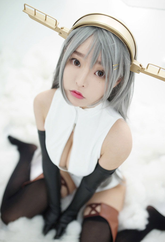 舰娘cosplay柳侑绮大胆开胸泳衣版(5)