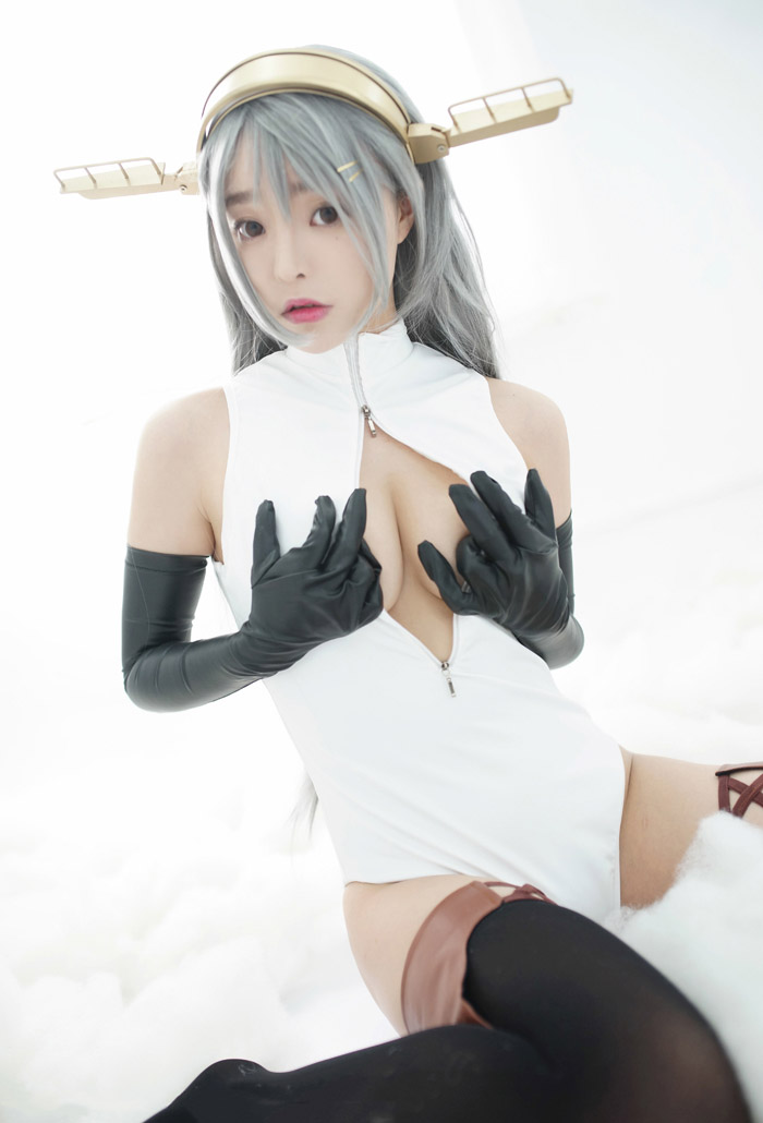 舰娘cosplay柳侑绮大胆开胸泳衣版(8)