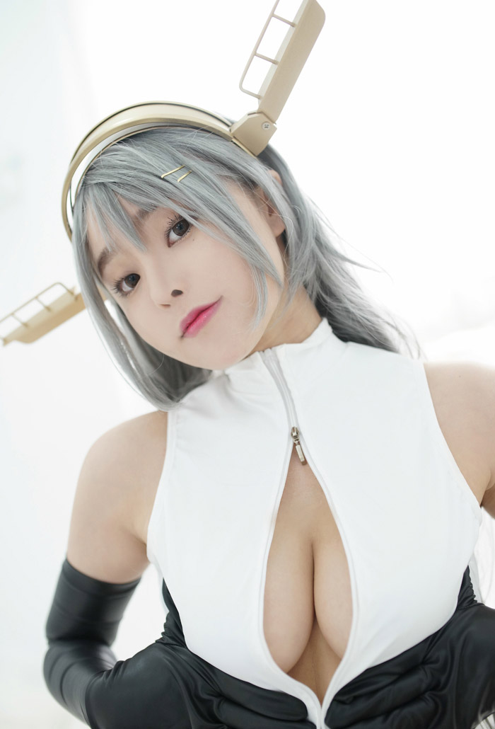 舰娘cosplay柳侑绮大胆开胸泳衣版(13)