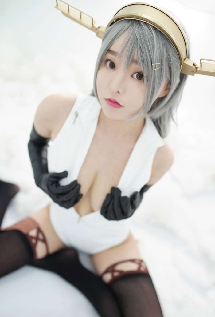 舰娘cosplay柳侑绮大胆开胸泳衣版(15)