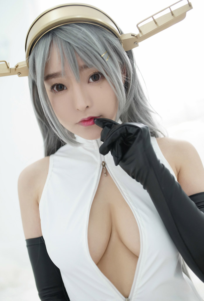 舰娘cosplay柳侑绮大胆开胸泳衣版(16)