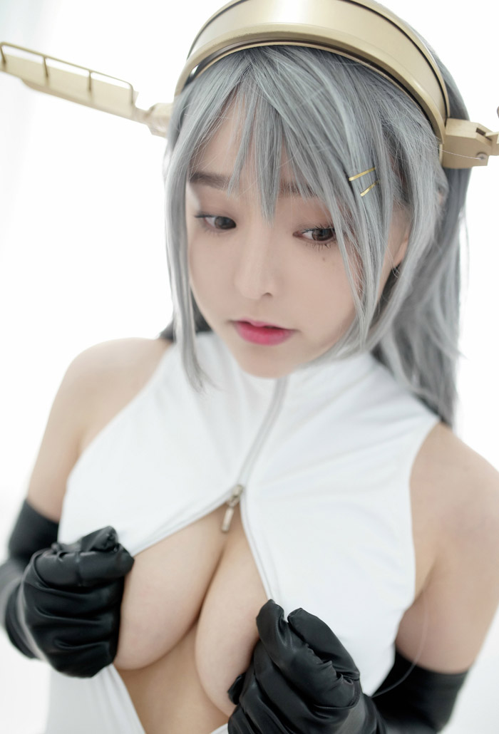 舰娘cosplay柳侑绮大胆开胸泳衣版(22)